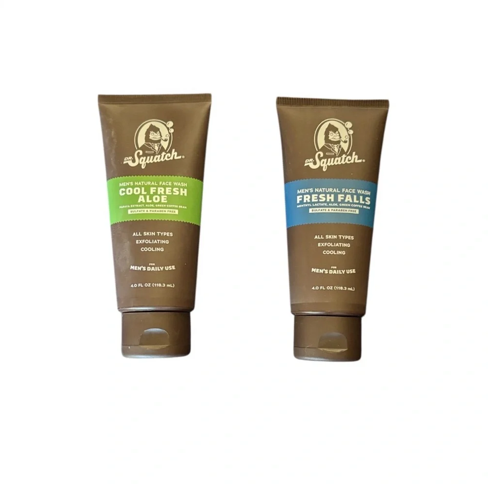 Dr. Squatch |Men’s Natural Face Wash All Skin Types Exfoliating Cooling BUNDLE 2